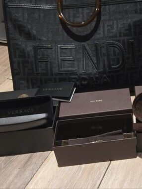 Tom Ford Brown & Gold Eyewear Case and Box Set